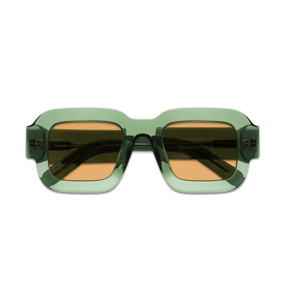 PRIMADONA Khaki Green frame + Amber lenses