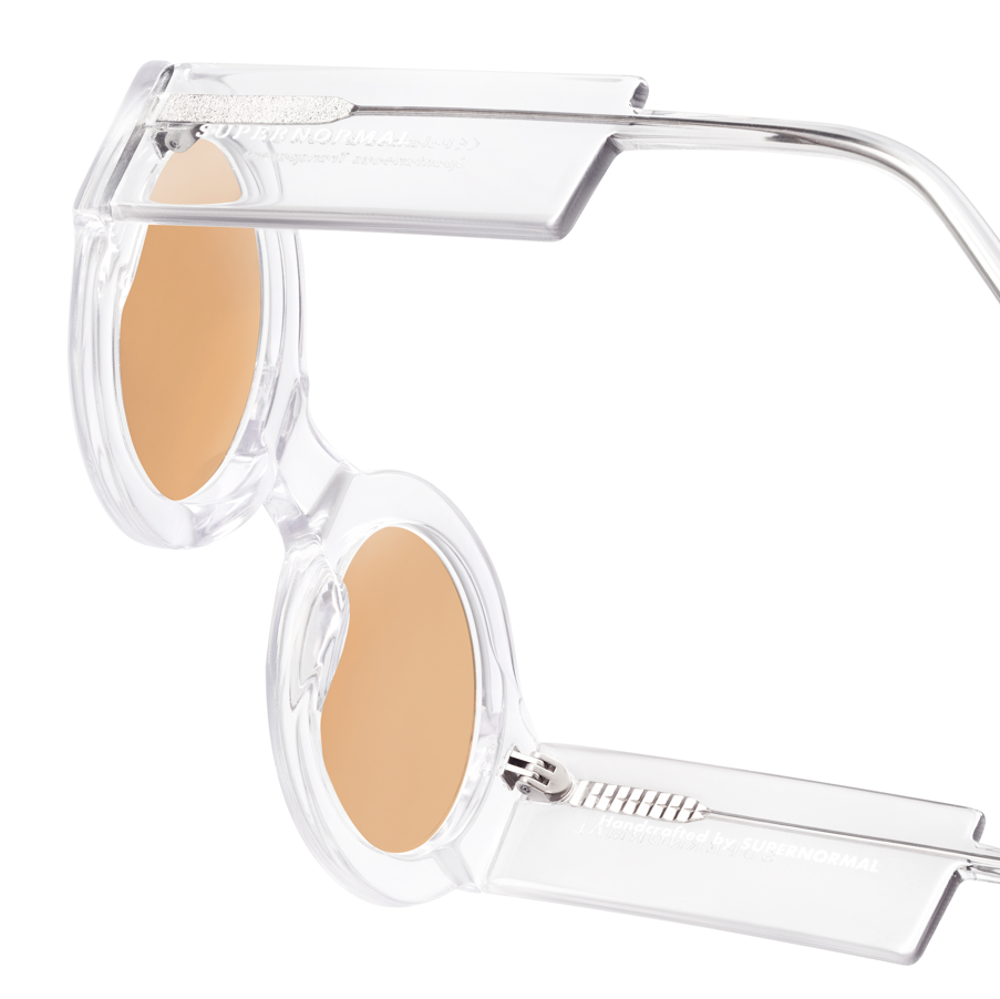 SPONTANEOUS Transparent frame + Amber lenses