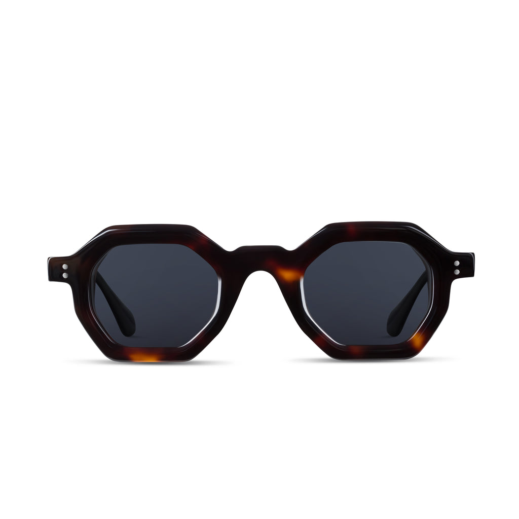 UTOPIAN Tortoise frame + Black lenses