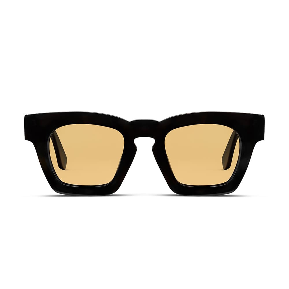 MAIN CHARACTER Black frame + Amber lenses