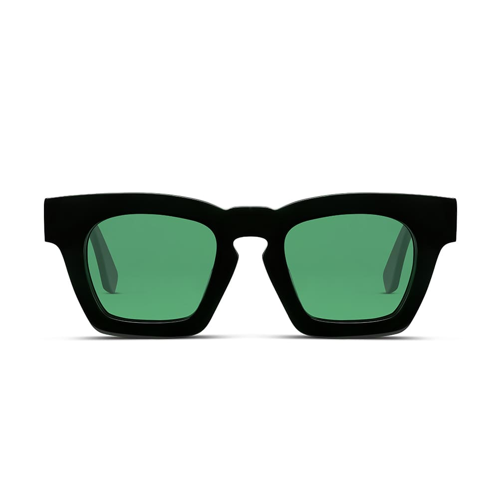 MAIN CHARACTER Black frame + Green lenses