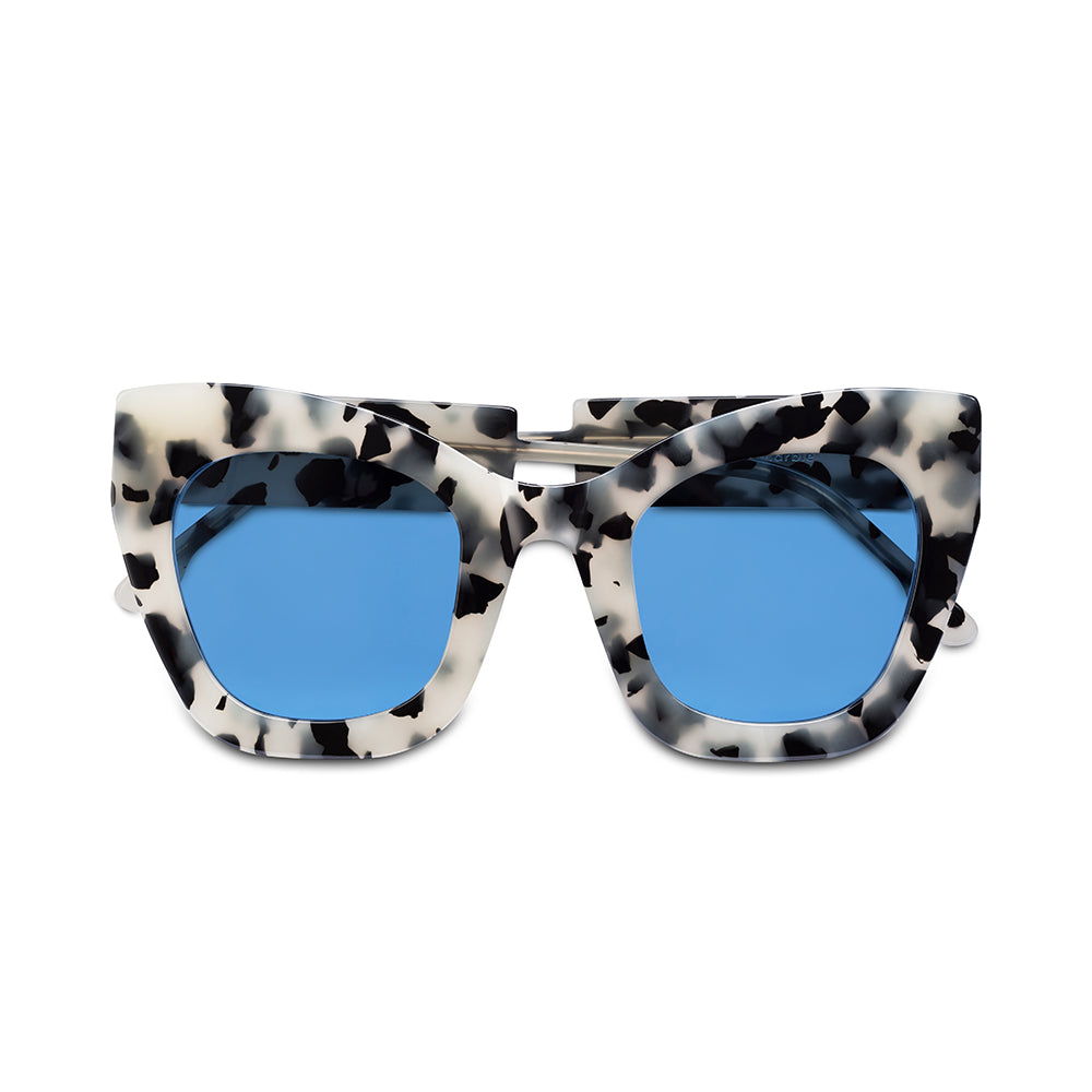 AMBITIOUS Marble frame + Blue lenses