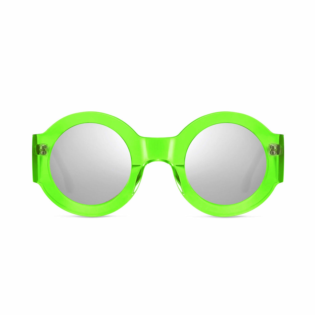 SPONTANEOUS Neon Green frame + Mirrored lenses