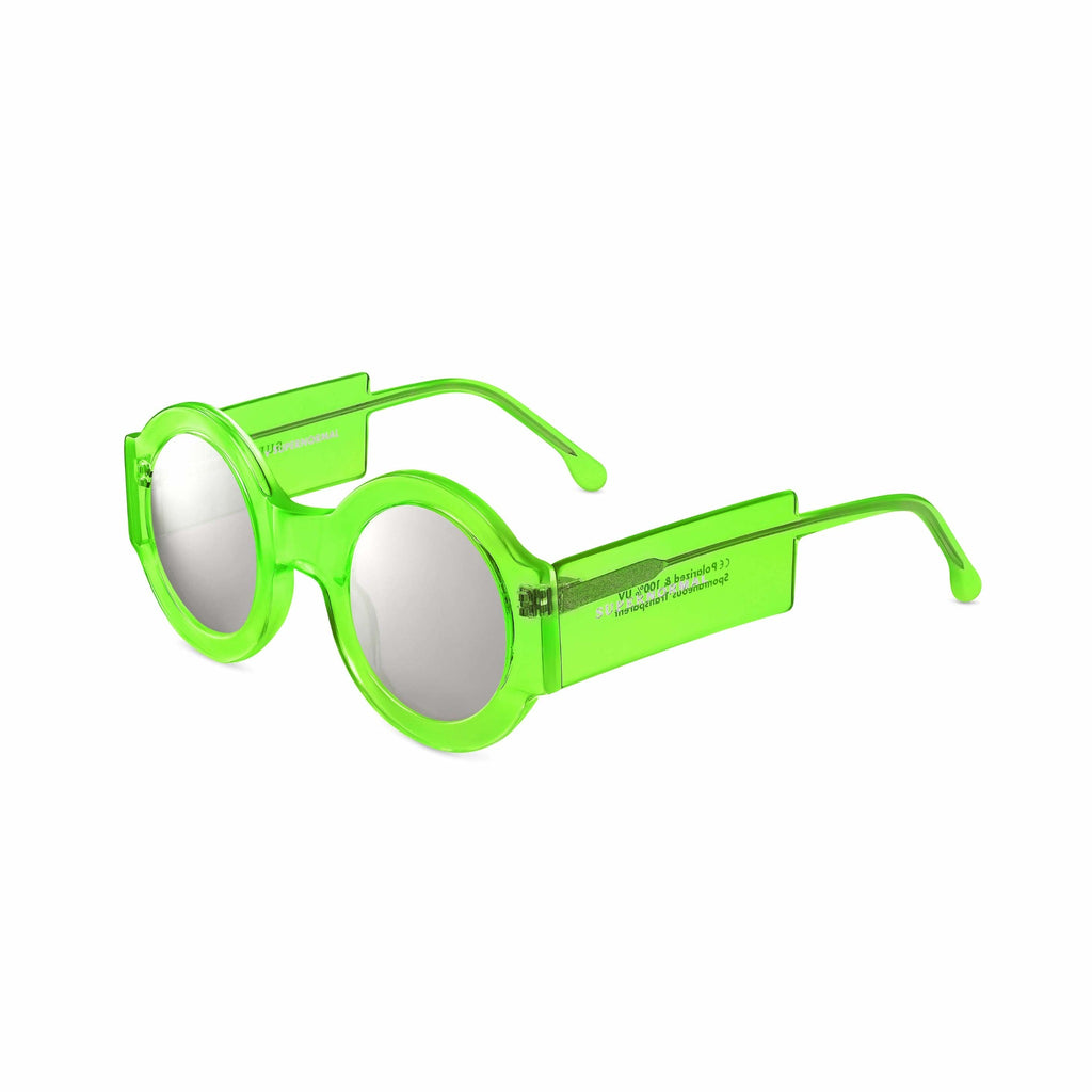SPONTANEOUS Neon Green frame + Mirrored lenses