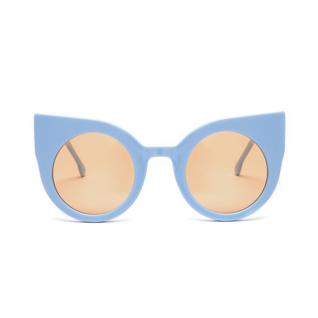 CURIOUS Baby Blue frame + Amber lenses