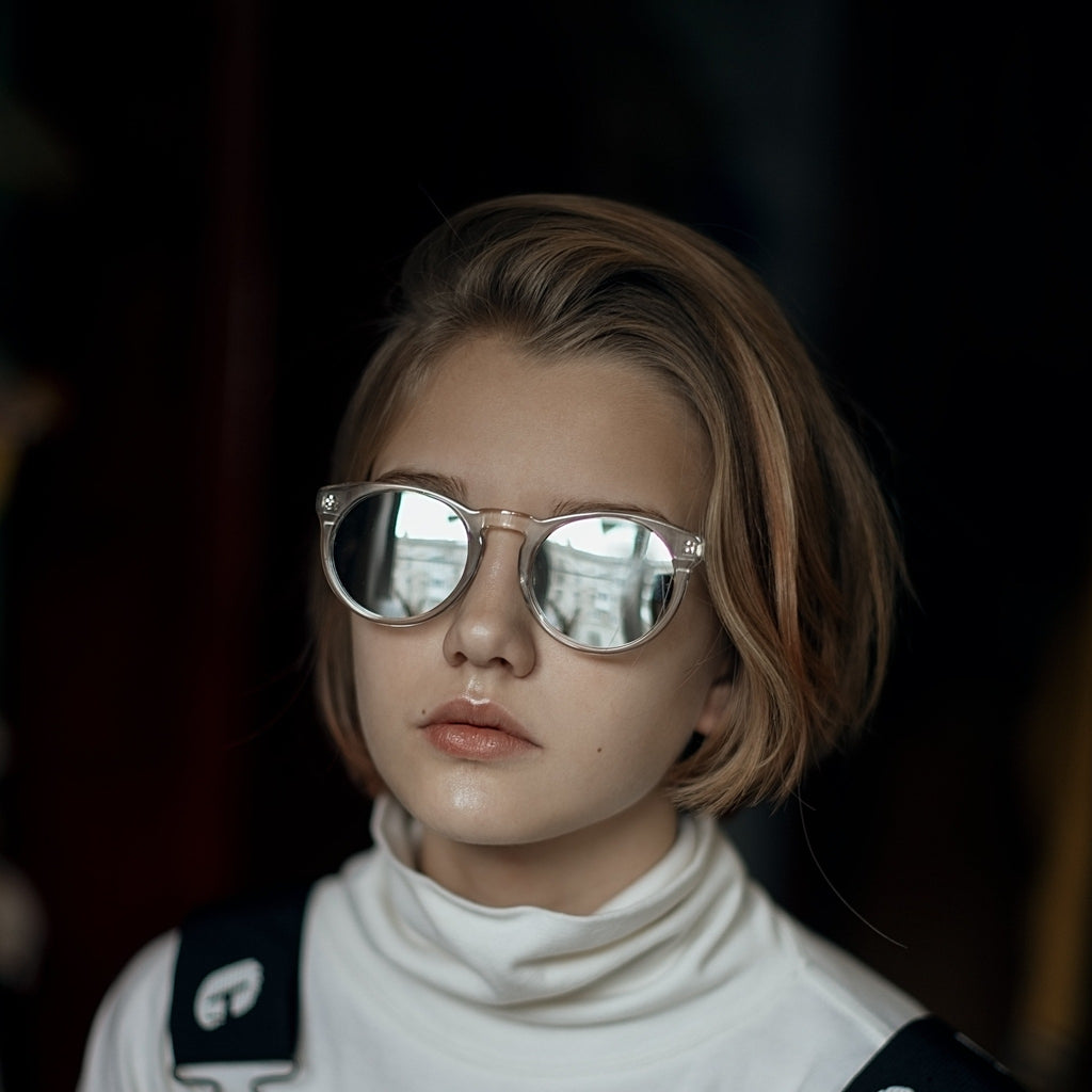 SHARP Transparent frame + Mirrored lenses