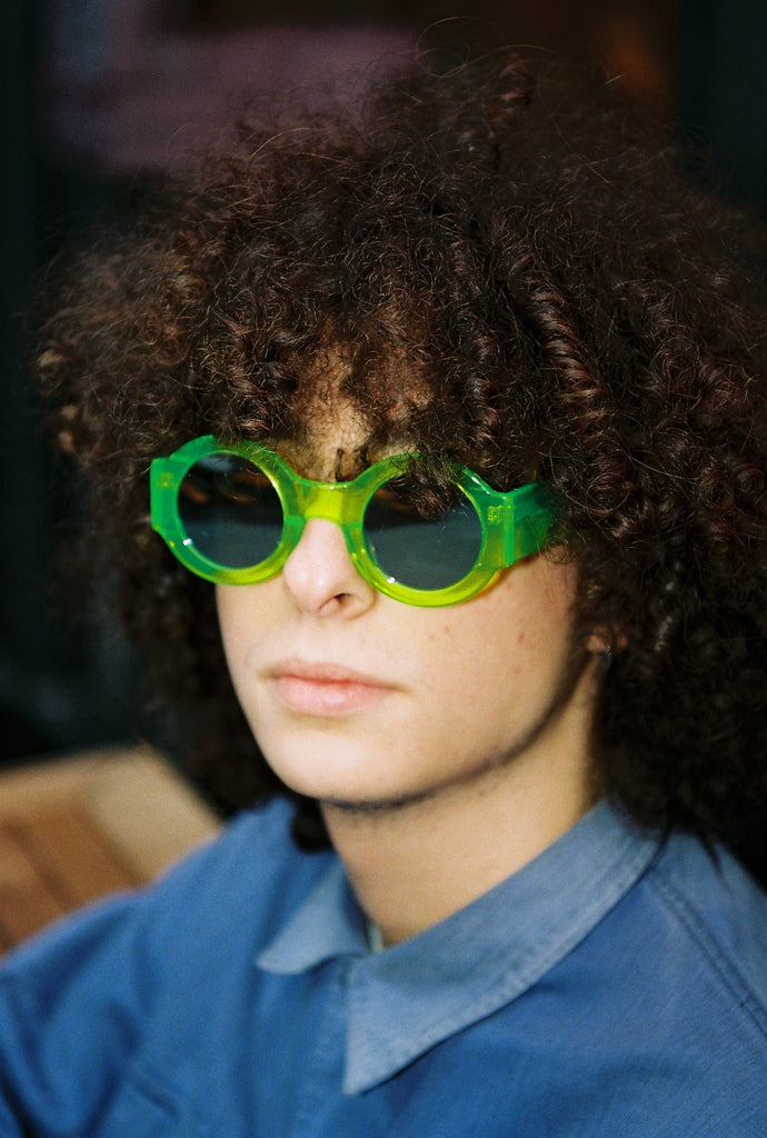 SPONTANEOUS Neon Green frame + Mirrored lenses