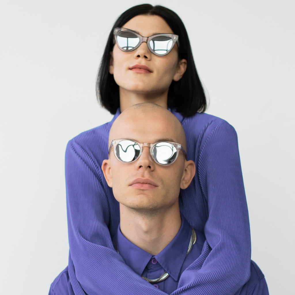 SHARP Transparent frame + Mirrored lenses