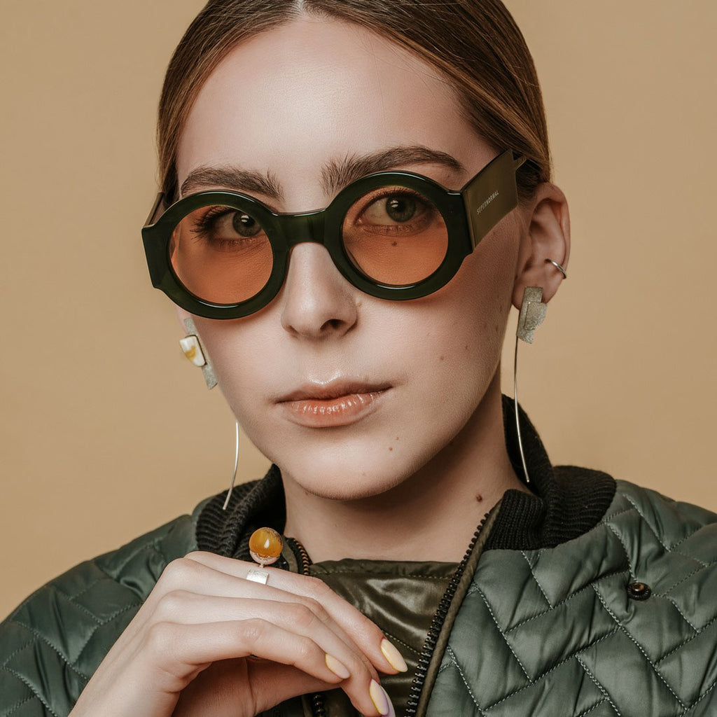 SPONTANEOUS Green frame + Amber lenses